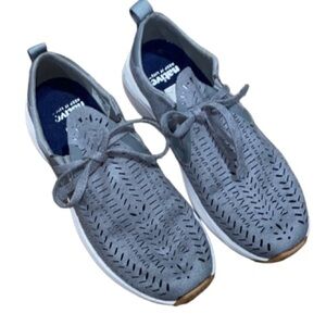 Native sneaker style gray slip on laser design cut out‎ shoes size 6
